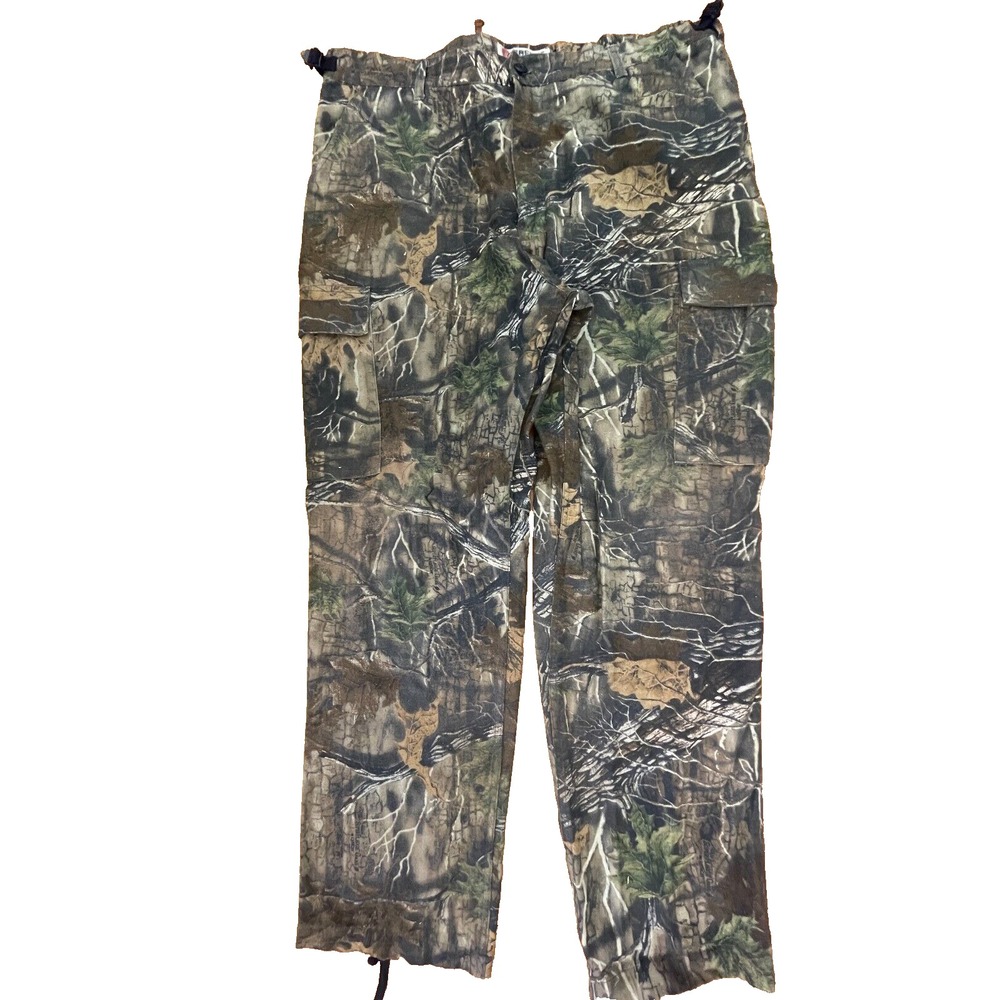 Brents Outdoors Mens Camo Pants Size XL  Ramie/Cotton Blend Cargo Pockets 40/31‎